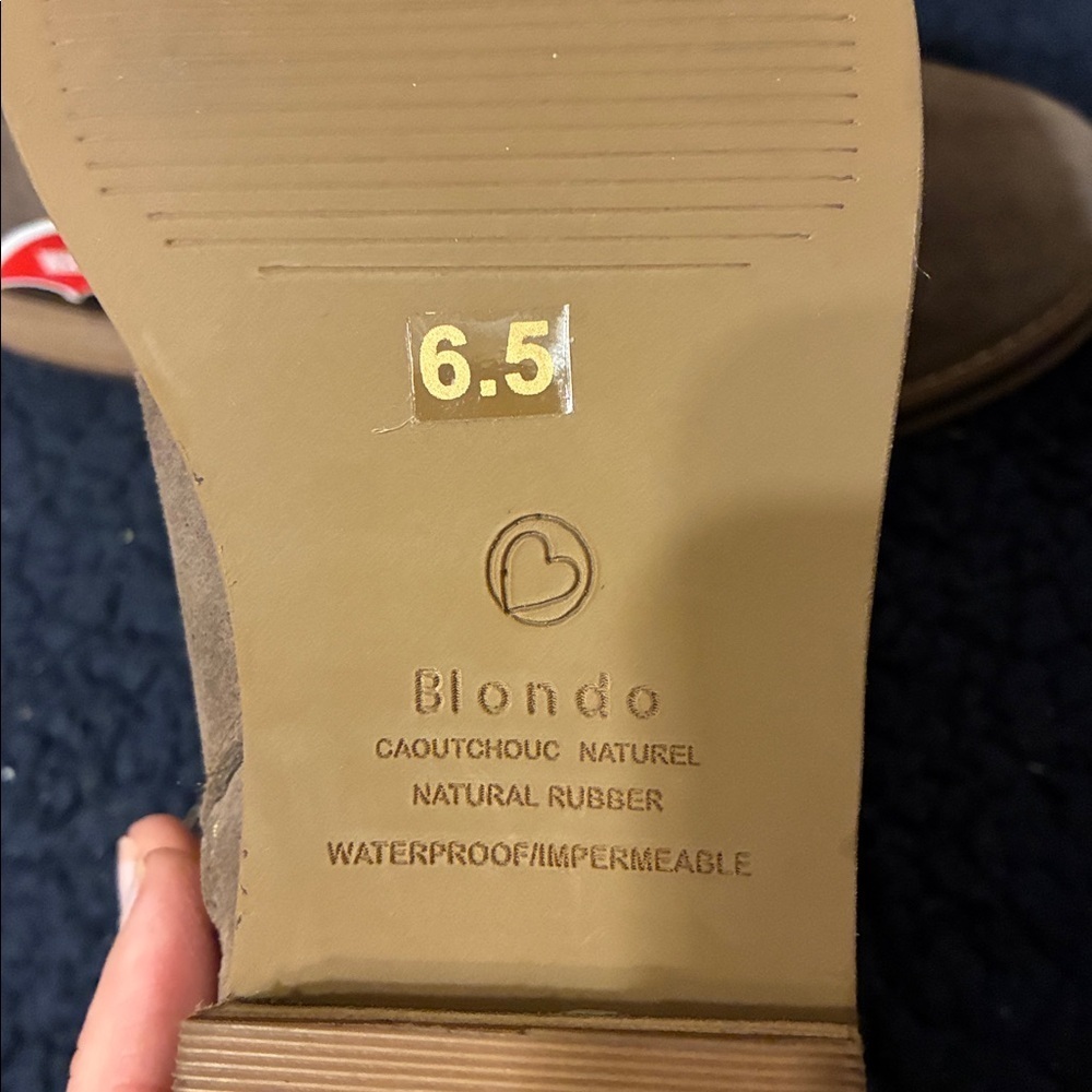 Brand NEW Blondo Liam Waterproof Brown Ankle Booties 6.5 - Picture 6 of 10